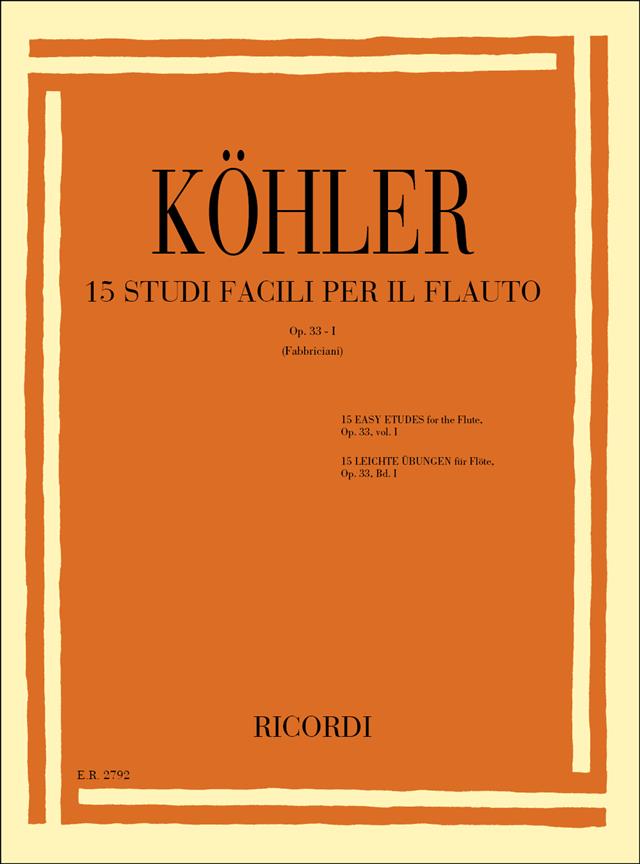 Studi Op. 33 - Vol I  - 15 Studi Facili Per Il Flauto - cvičení pro příčnou flétnu